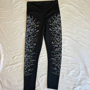 Evolution & creation black floral leggings